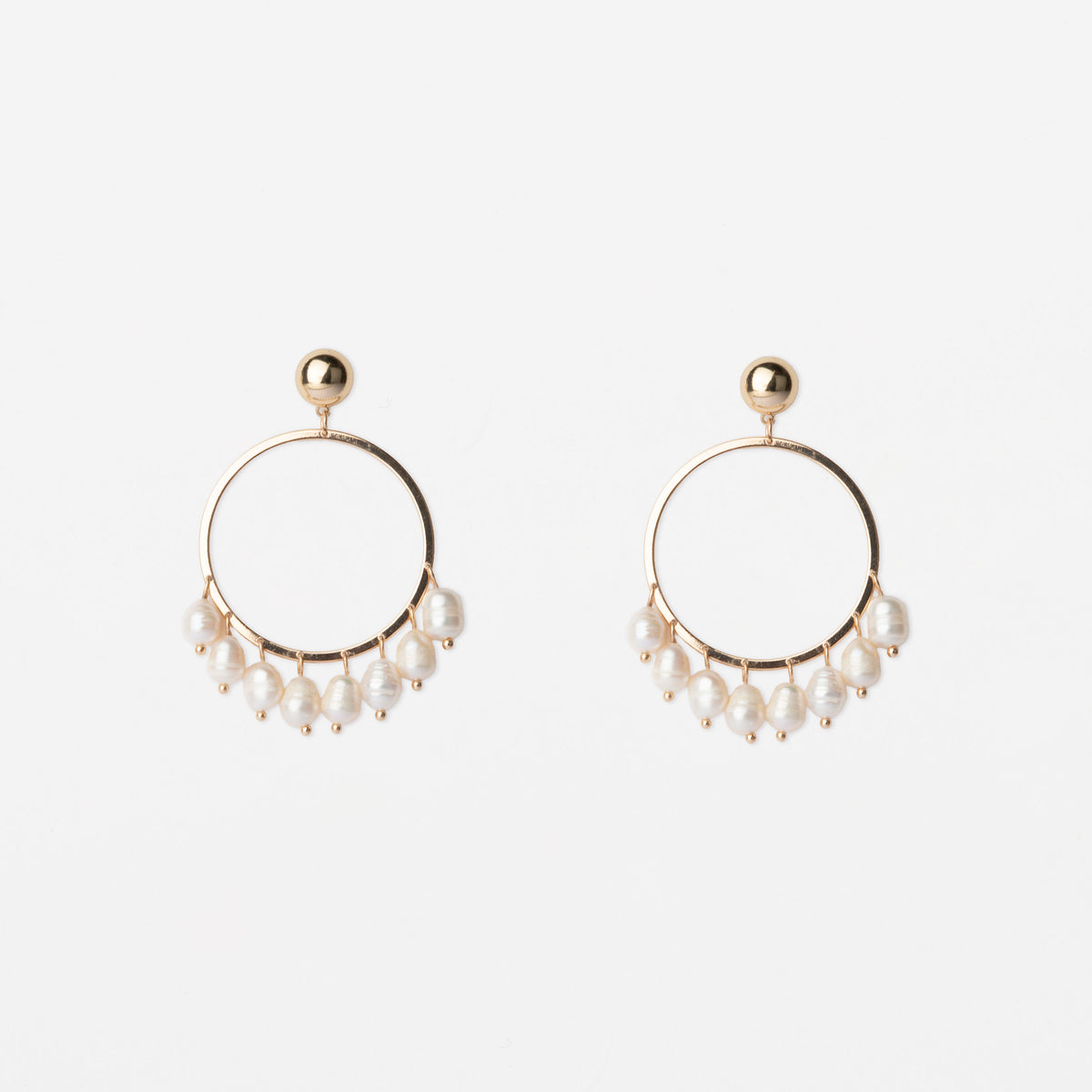 Elegant Earrings with hanging Pearls main image 1