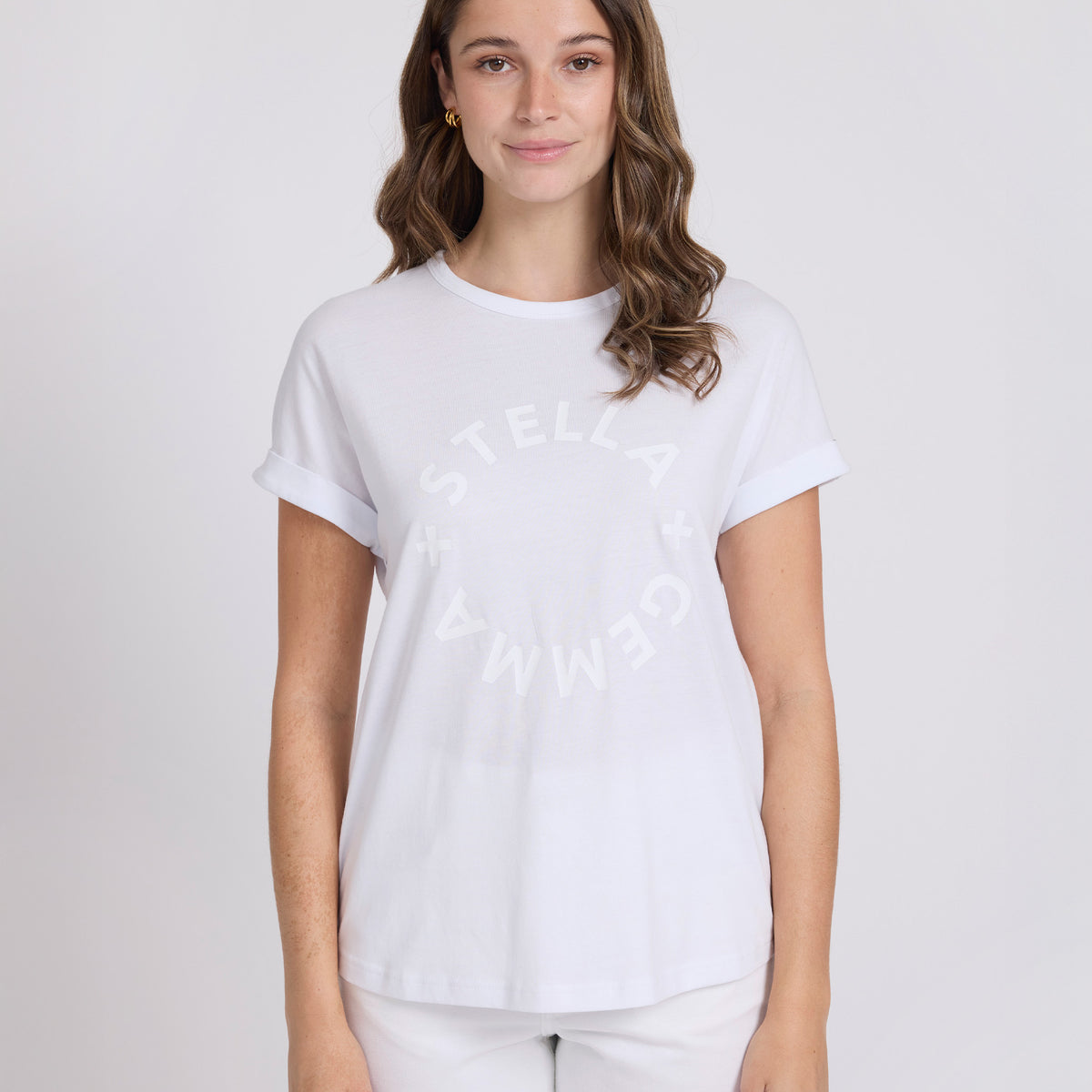 Stella + Gemma Soho Cuff V Tee Black