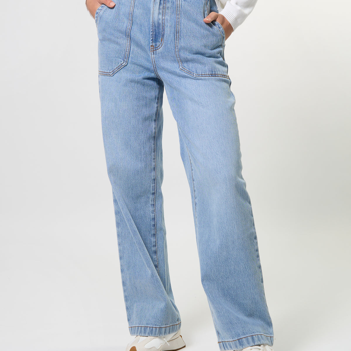 Kendall Utility Pocket Jean - Light Blue Wash – Stella+Gemma