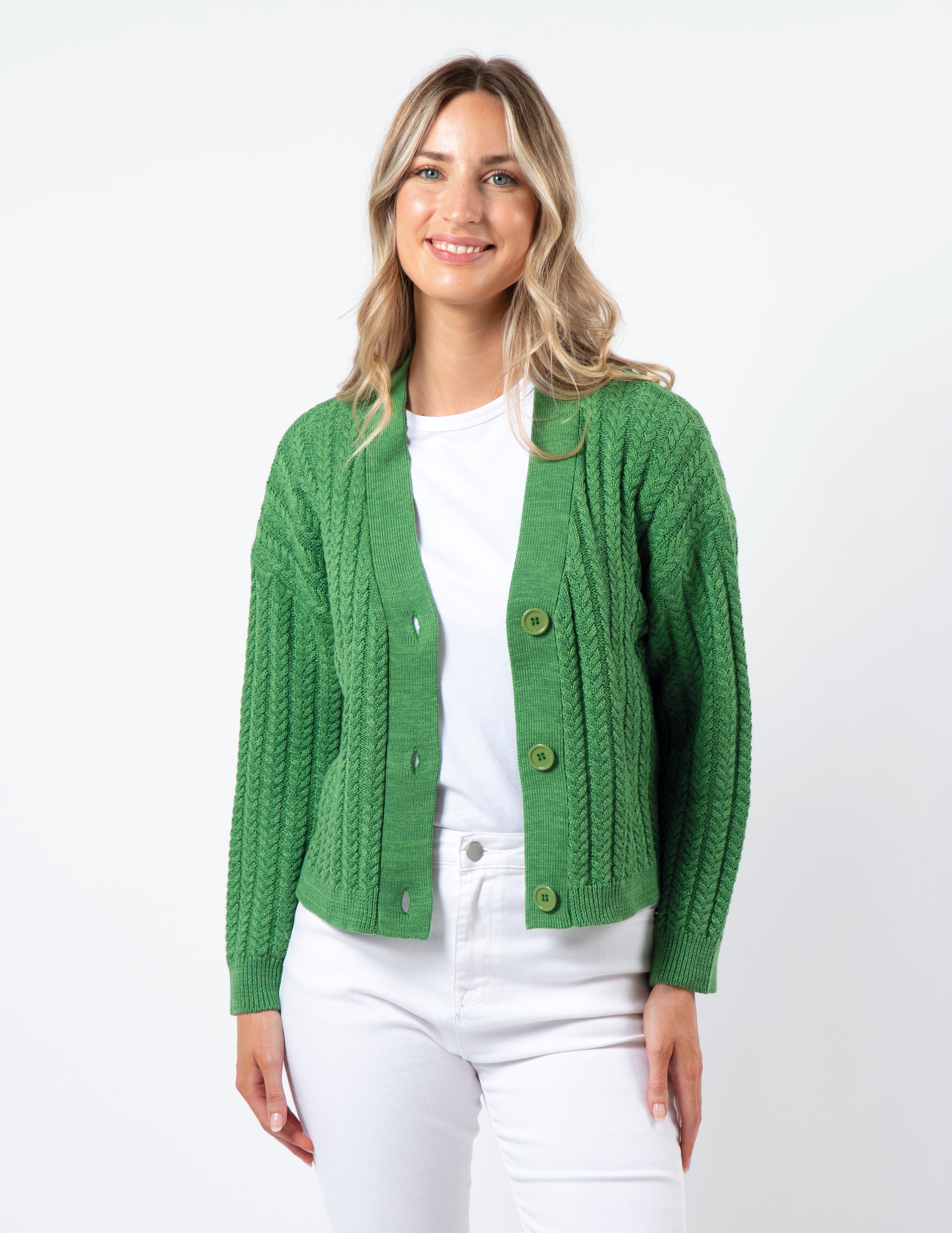 Grass green cardigan best sale