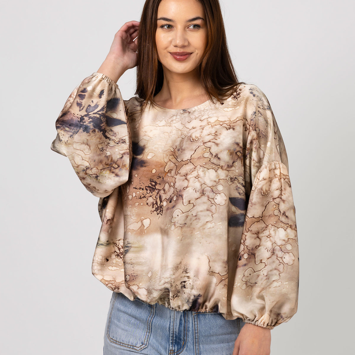 Verity Blouse - Winter Watercolour – Stella+Gemma