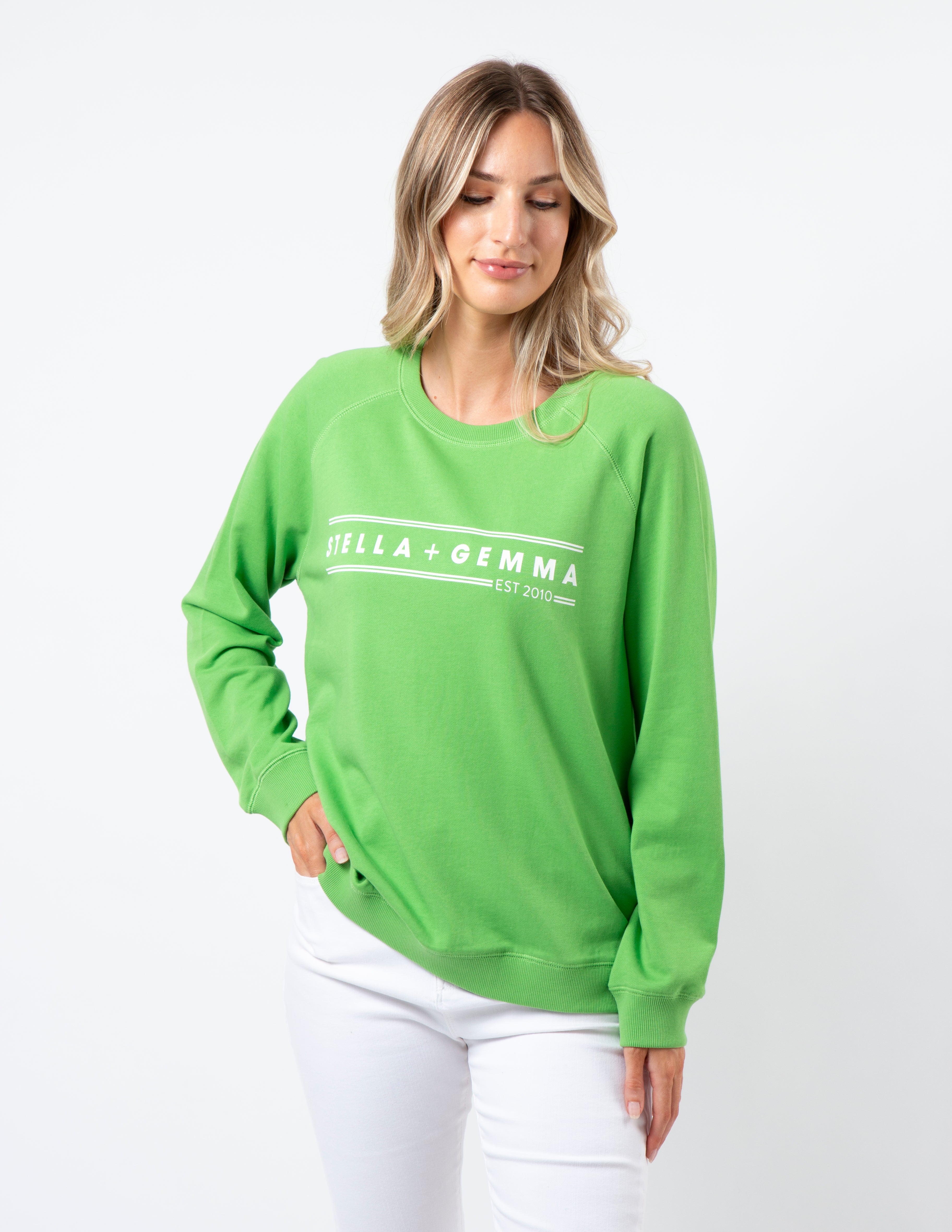 Classic Sweater - Pear S+G Logo – Stella+Gemma